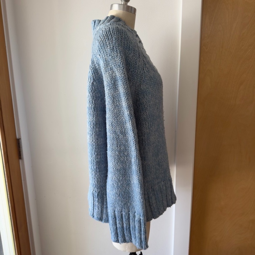 Maison Margiela chunky-knit oversized Boxy cardigan-Blue Melange-Designer Knit-S - Picture 2 of 16